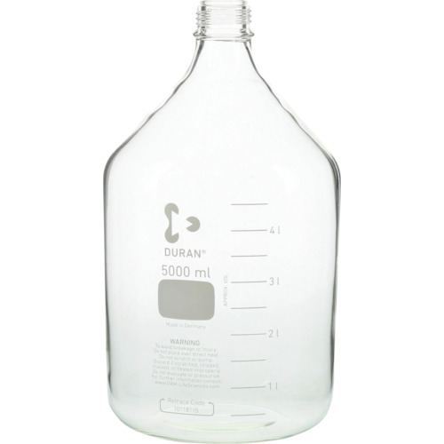 柴田科学 017200-50005 耐熱ネジ口瓶 瓶のみ 5000mL|ハカルドットコム 店
