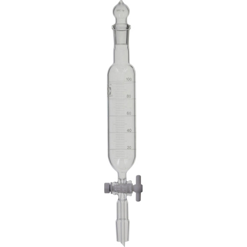 柴田科学 030270-19100 SPC分液ロート 円筒形 PTFEコック付 目盛付 100mL