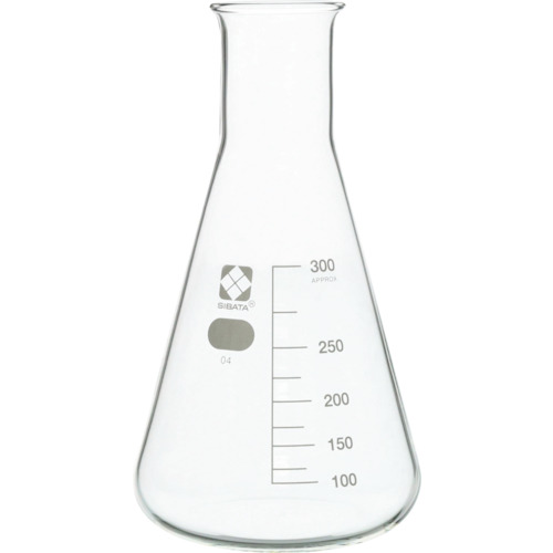 柴田科学 010530-300A 三角フラスコ 目安目盛付 300mL 10入