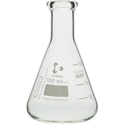 柴田科学 010610-100A スーパー肉厚三角フラスコ 細口 100mL 10入