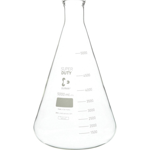 柴田科学の科目 010610-5000 百貨店肉厚３角形瓶 細口 5000mL
