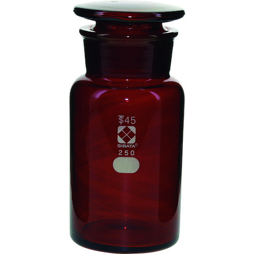 柴田科学 017080-250A 試薬瓶 広口 茶褐色 250mL 10入
