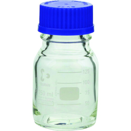 柴田科学 017200-150A 耐熱ネジ口瓶 青キャップ付 150mL 10入