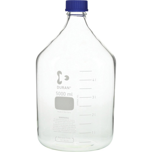 柴田科学 017200-5000 耐熱ネジ口瓶 青キャップ付 5000mL|ハカルドットコム 店
