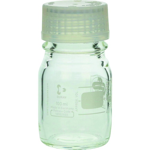柴田科学 017260-100A プレミアムボトル 白キャップ付 100mL 10入