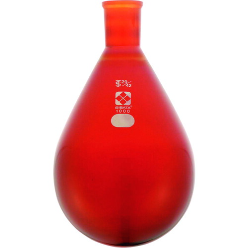 柴田科学の科目 005270-291 似ている摺合 なす形瓶 茶褐色 29/42 1000mL