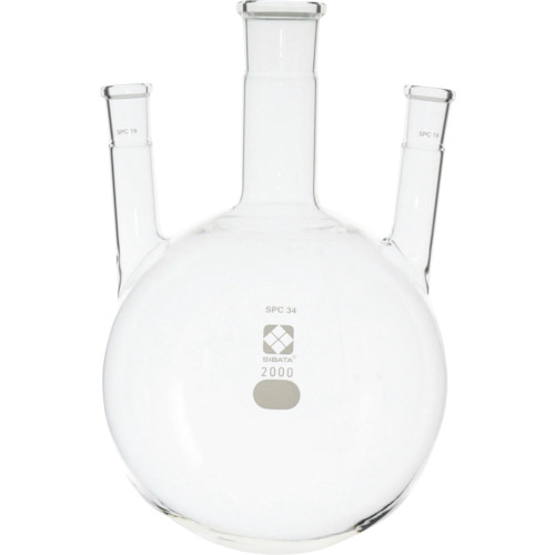 柴田科学の科目 030170-342 SPC三口丸底瓶 SPC-34-15 2000mL
