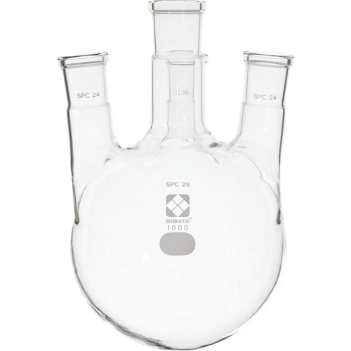 柴田科学の科目 030180-241 SPC四口丸底瓶 SPC-29-24 1000mL