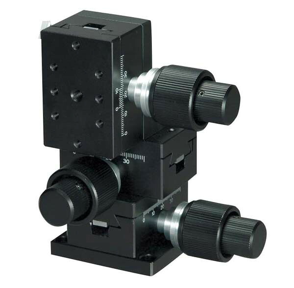 中央精機 LT-612SL DT XYZ軸ステージ 40×60 粗微動ハンドル