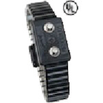 DESCO 19844 リストバンド JEWEL 伸縮金属バンド Sサイズ 2線方式 黒 4mm