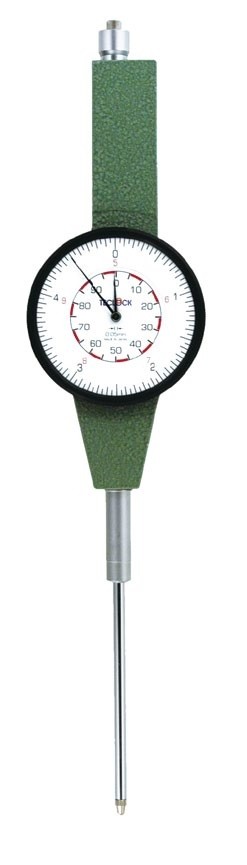 テクロック KM-05100 大形長ストロークダイヤルゲージ ストローク100mm 中二針タイプ TECLOCK｜ハカルドットコム 店