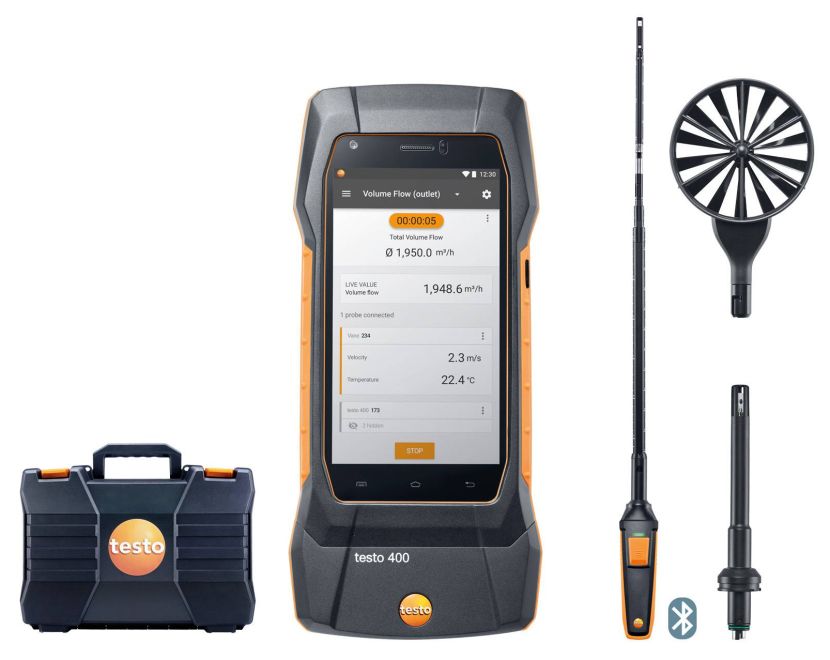 テストー testo 400 風速計書き割り 熱線プローブ嘱する ジャズバンド書き割り１ 0563 0400 71