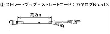 東日製作所 513 ストレートプラグ･ストレートコード DAC型半自動電動エアトルク用