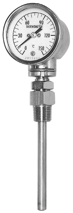 長野計器 φ75 I型 防滴形バイメタル温度計 50℃ R1/2X10X110L TB23-000-112A00XXXXX0｜ハカルドットコム 店