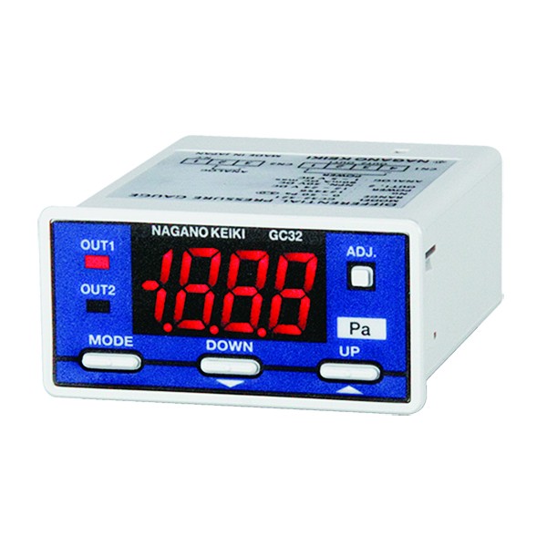 長野計器 GC32-321-T7N31XXXXXX0 デジタル微差圧計 5KPa NPNオープンコレクタ 4～20mA DC