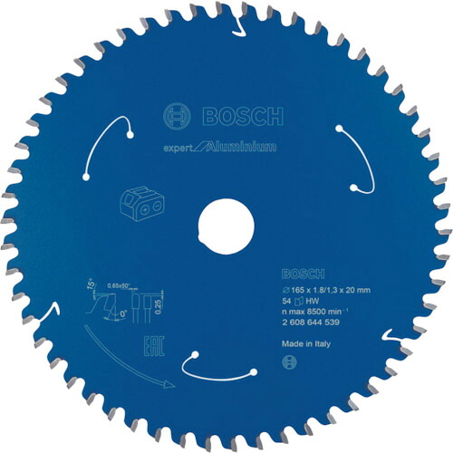 ボッシュ 2608644539 丸ノコ刃 エキスパートアルミニウム用165x54T BOSCH