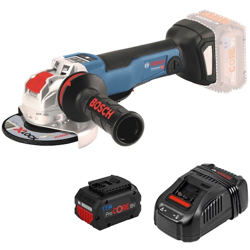 ボッシュ GWX18V-10PSCHSET 18VコードレスX-LOCKレコード盤粉砕機+乾電池申し受ける器書き割り BOSCH PSE公許