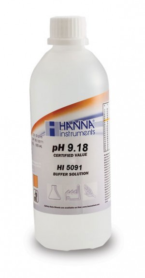 ハンナ HI 5091 pH標準液 pH 9.18 証明書付 500mL/本 HANNA ハンナ インスツルメンツ テクニカルタイプ