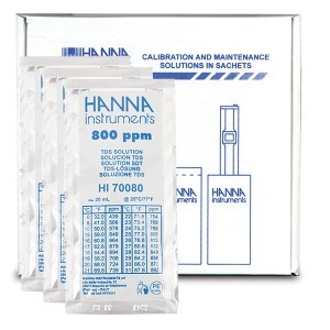ハンナ HI 70080P TDS判定基準液 判定基準印字機 800 ppm 20mL×25袋 HANNA ハンナ インスツルメンツ