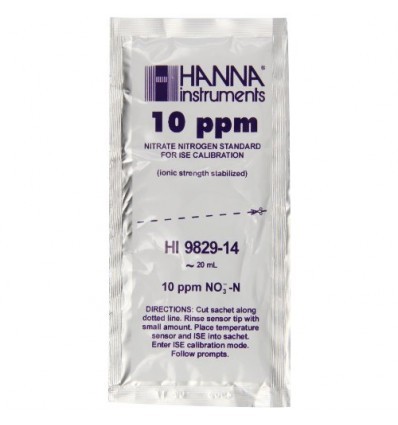 ハンナ HI 9829-14 HI 9829用 硝酸態窒素 10ppm標準液 25mL&times;25袋 HANNA ハンナ インスツルメンツ｜ハカルドットコム 店