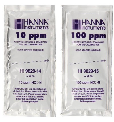 ハンナ HI 9829-14/15 HI 9829用 硝酸態窒素 10&100ppm標準液セット25mL&times;各10袋 HANNA ハンナ インスツルメンツ｜ハカルドットコム 店 13,852円