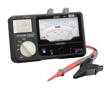 【在庫限りで販売終了】 日置電機 IR4032-10 メグオームハイテスタ ３レンジアナログ絶縁抵抗計 125/250/500V L9787付 HIOKI アナログメガー｜ハカルドットコム 店
