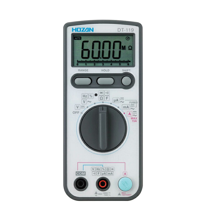 HOZAN DT-119 デジタルマルチメータ ホーザン｜ハカルドットコム 店