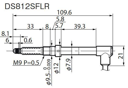 マグネスケール DS812SFLR USB対応デジタルゲージ 測定範囲:12mm フランジライトアングル USBゲージ 接触式変位センサー|ハカルドットコム 店
