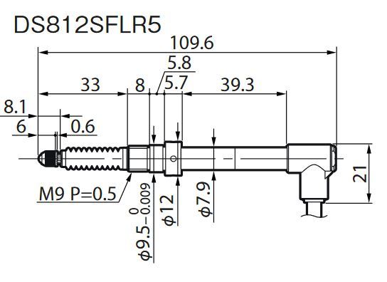 マグネスケール DS812SFLR5 USB相応うデジタルゲージ 位置づける活動の領域:12粍 フランジライトアングル USBゲージ 当たること式移転検出器