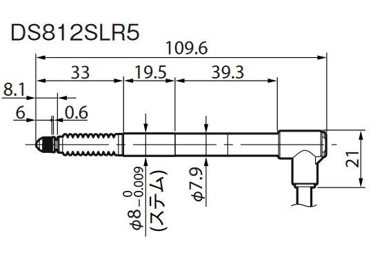 マグネスケール DS812SLR5 USB対応デジタルゲージ 測定範囲:12mm ライトアングル USBゲージ 接触式変位センサー