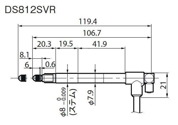 マグネスケール DS812SVR USB対応デジタルゲージ 測定範囲:12mm ニューマチックプッシュ USBゲージ 接触式変位センサー|ハカルドットコム 店