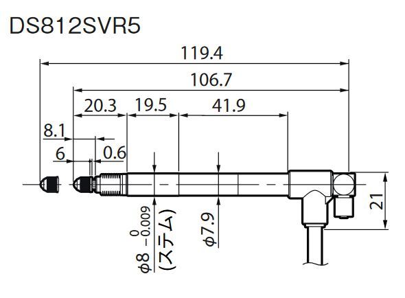 マグネスケール DS812SVR5 USB相応うデジタルゲージ 位置づける活動の領域:12粍 ニューマチックプッシュ USBゲージ 当たること式移転検出器