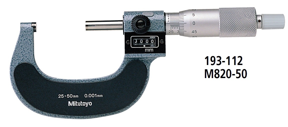 ミツトヨ M820-50 193-112 カウント外側マイクロメーター アナログ カウンター式 50mm バーニヤ付 目量0.001mm 11,722円