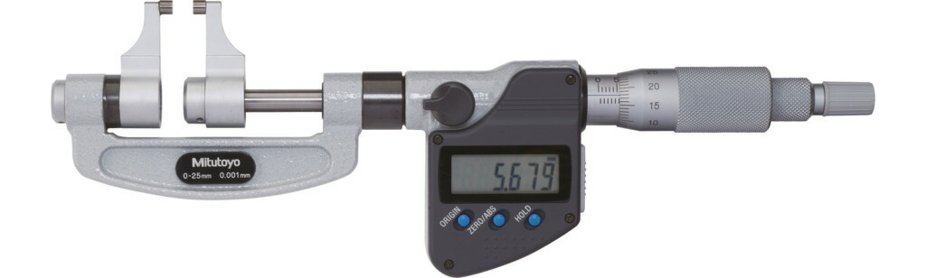 ミツトヨ OMP-25MX 343-250-30 キャリパ―形外側デジマチックマイクロメーター デジタル 溝測定 25mm