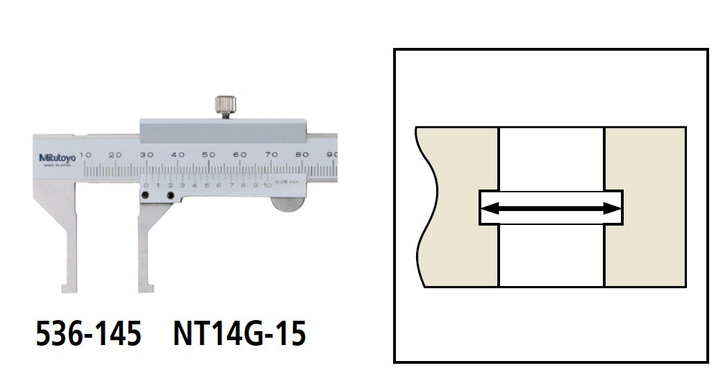 ミツトヨ 536-145 NT14G-15 インサイドノギス アナログ 内側測定 内径測定｜ハカルドットコム 店