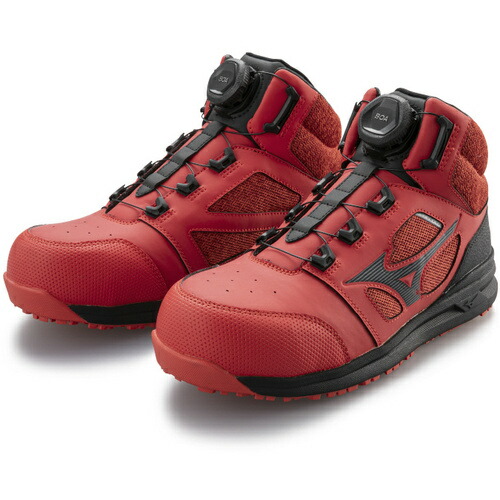 Mizuno レッド 安全靴 ダイヤル式　26.５ 1315656.jpg