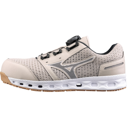 ミズノ F1GA230649-290 安全靴 オールマイティ ダイヤル ローカット VH51L BOA ベージュ&times;ダークグレー 29.0 作業靴｜ハカルドットコム 店