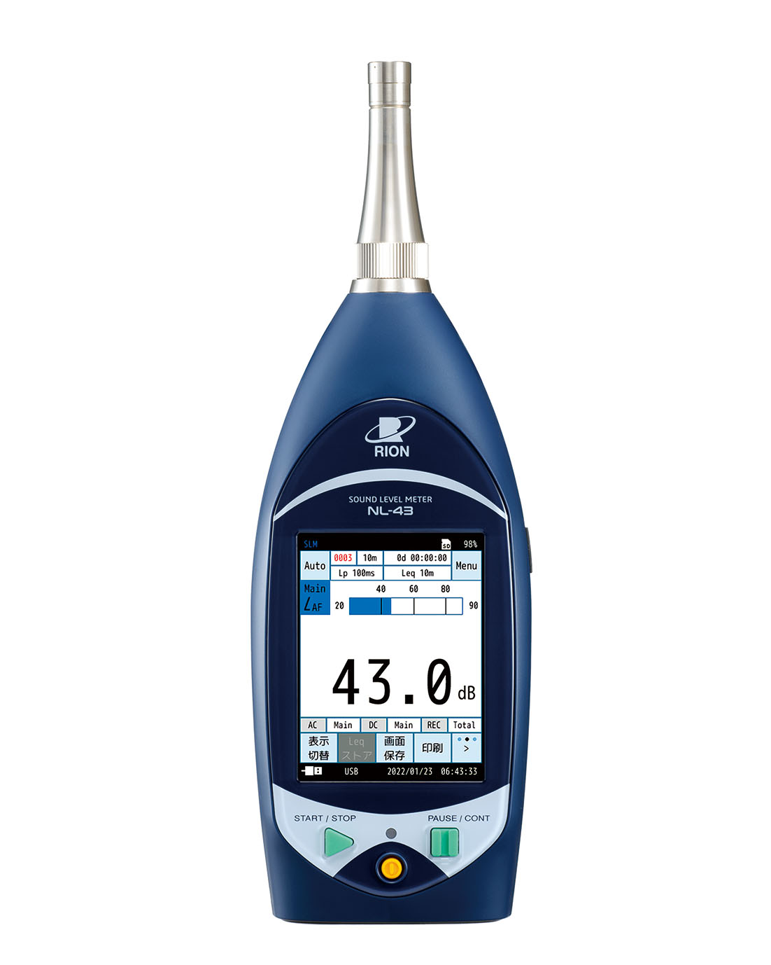 リオン NL-43K 普通騒音計 検定付き 型式承認 第TS231号｜ハカルドットコム 店