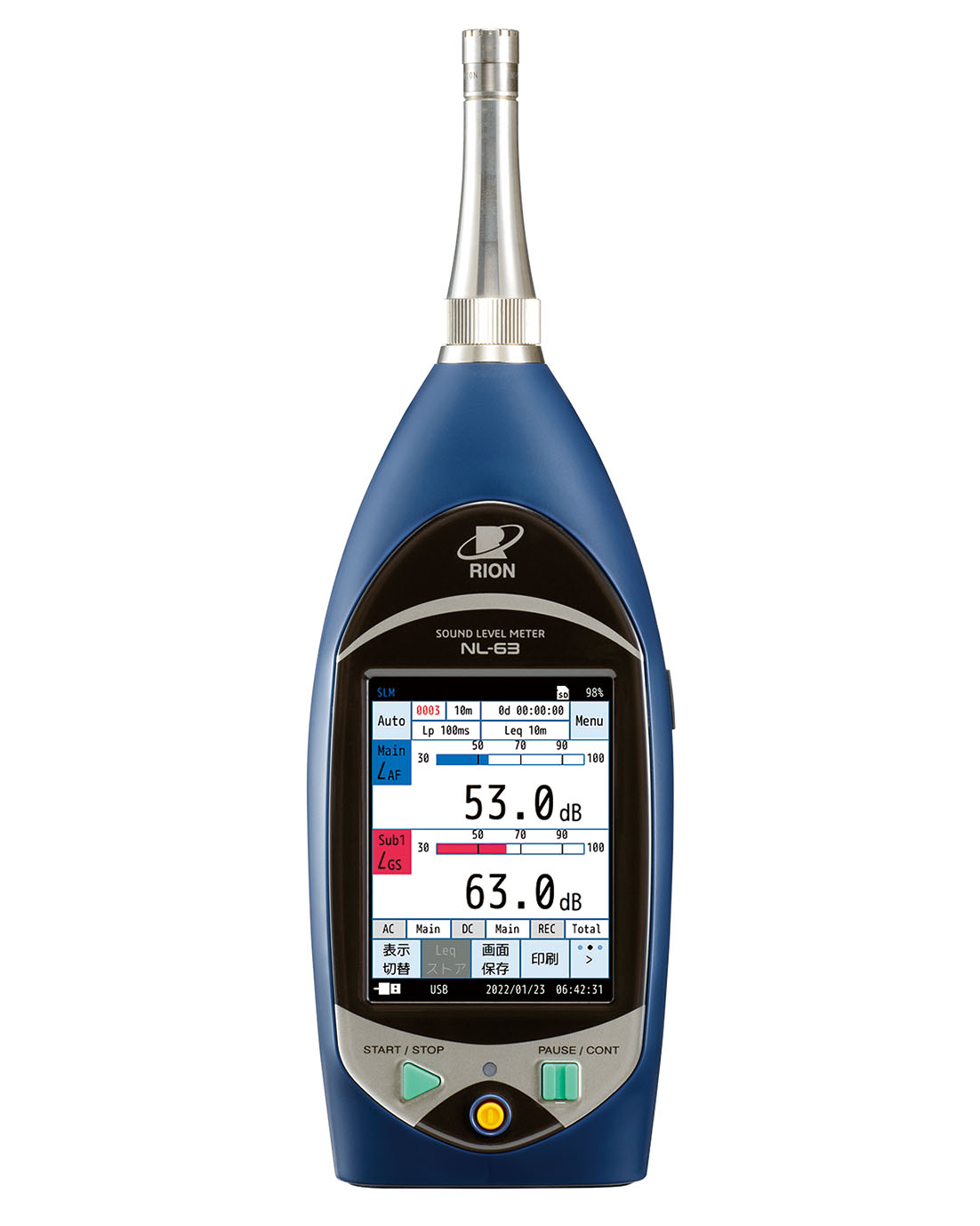 リオン NL-63K 精密騒音計 低周波測定機能付 検定付き 型式承認 第TF232号