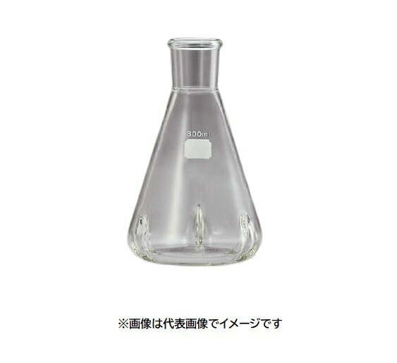 IWAKI 4551FK300 300ml バッフル付三角フラスコ リム付