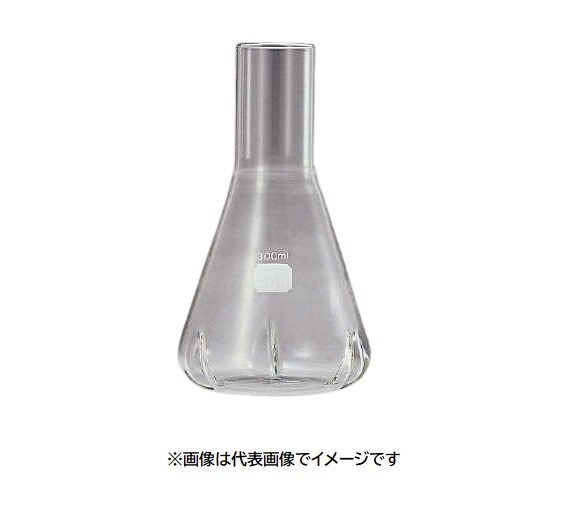 IWAKI 4552FK500 500ml バッフル付三角フラスコ リム無