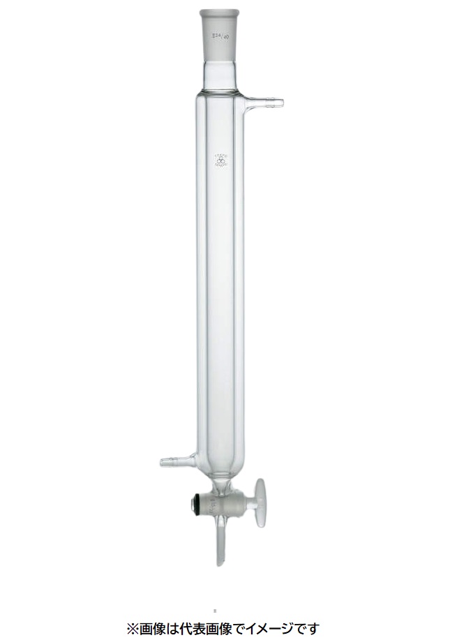 三商 外套付クロマト管 カラムφ20 上:24 300mm 硝子コック|ハカルドットコム 店
