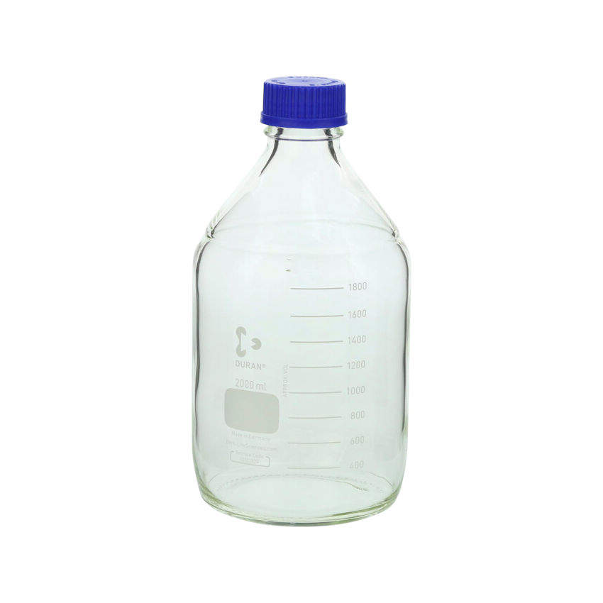 柴田 ネジ口瓶 2000ml 青キャップ|ハカルドットコム 店