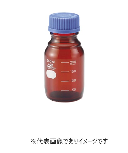IWAKI 広口メジューム瓶 茶 青キャップ付 2000ml