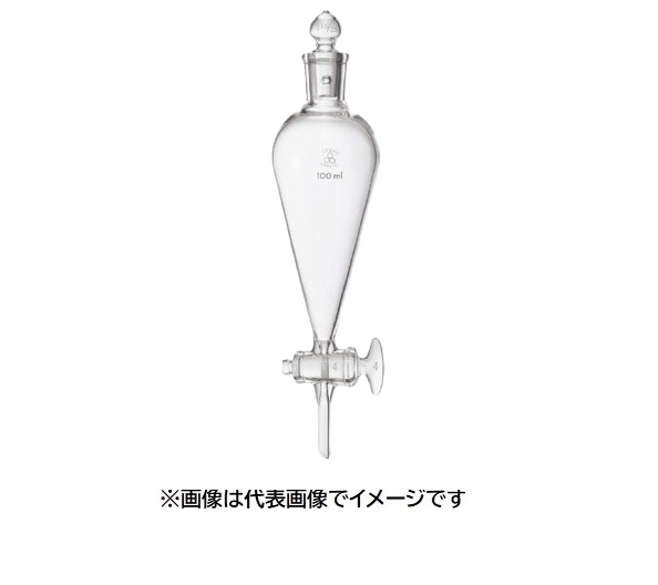 三商 透明摺合せ分液ロート スキーブ型ガラスコック2000mL|ハカルドットコム 店