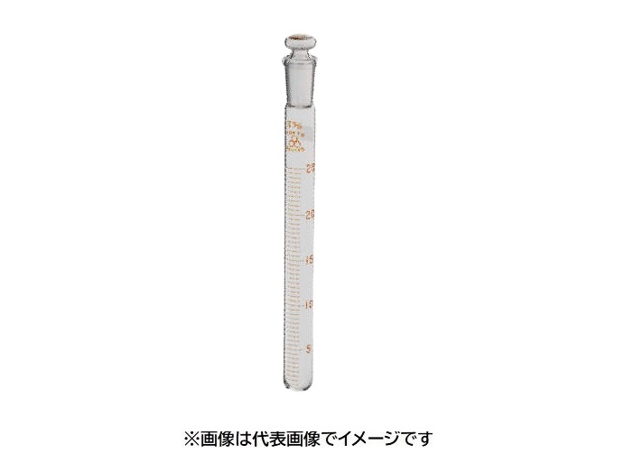 三商印澄み切った摺取り合わせ試験管 目盛付 100mL 栓24 1本入