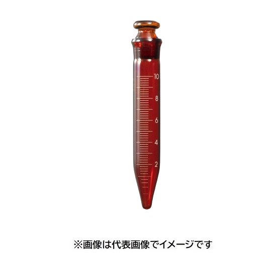 IWAKI 遠沈管 10mL 透明摺共栓 目無 茶 円錐 58164CTF10 1本入