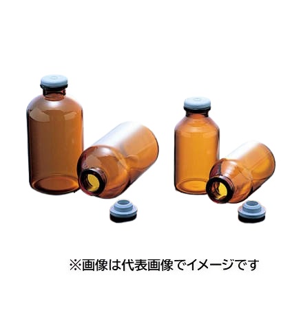 NEG バイアル瓶 V-1 茶 PTFE/ニトルパッキン付 100入