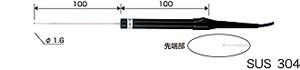 カスタム LK-310 センサープローブK CUSTOM K熱電対検出器 流動物 真っただ中熱度所せまい印字機