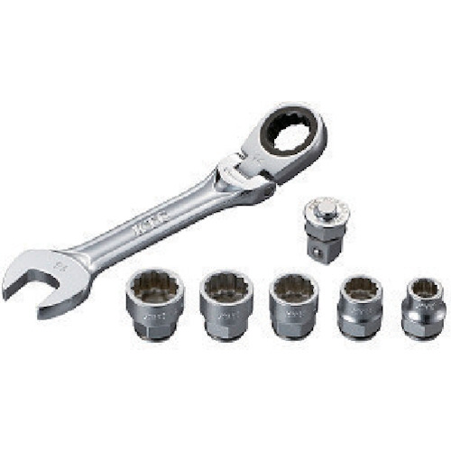 KTC TBZ1407 ラチェットメガネ用ソケット仕かける ソケット6点組 手動工具-花・ガーデン・DIY
